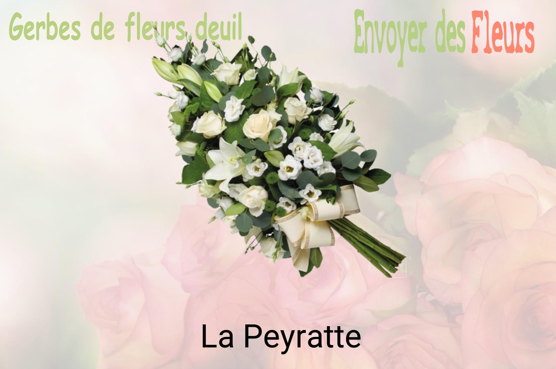 Gerbe de fleurs de deuil livrée à La Peyratte